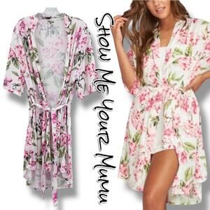 Show Me Your MuMu Brie Robe Garden of Blooms Multicolor Floral Womens Size OS